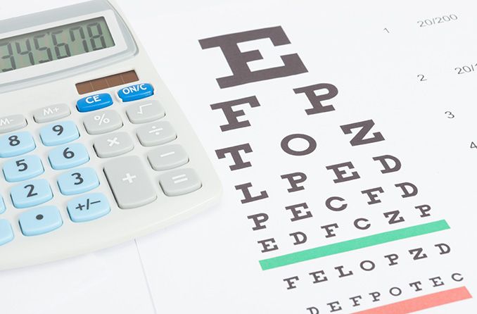eye test with a calculator
